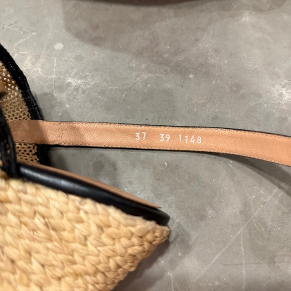 Robert Clergerie Raffia Espadrille Platform Wedge Sandal, Size 37 - Picture 8 of 12